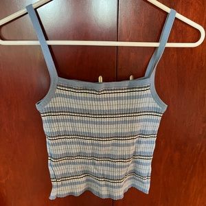 Blue striped tank top